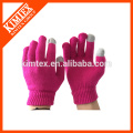 Fashion acrylic custom winter knitted gloves for texting